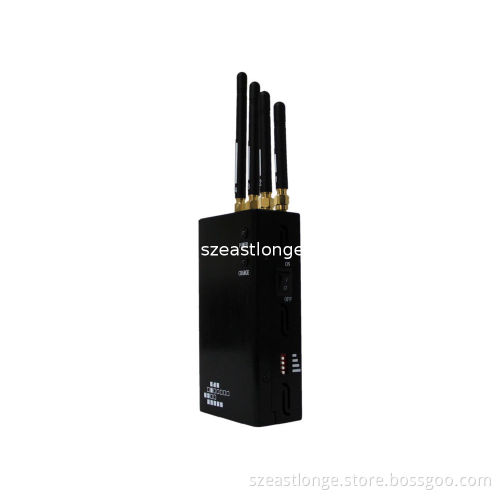 4g 2400mhz 4 Antennas Portable Cell Phone Jammer / Blocker / Shield Device
